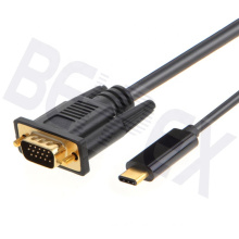 USB 3.1 Type C to VGA Male Round Cable Thunderbolt Connectivity Adapter for Computer